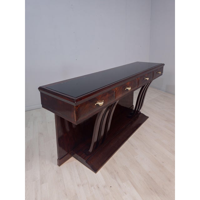 Mid-Century Italian Console attributed to Osvaldo Borsani, 1940s For Sale - Image 13 of 18