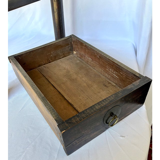 Antique Handcrafted Wood Demi-Lune Table For Sale In Dallas - Image 6 of 11