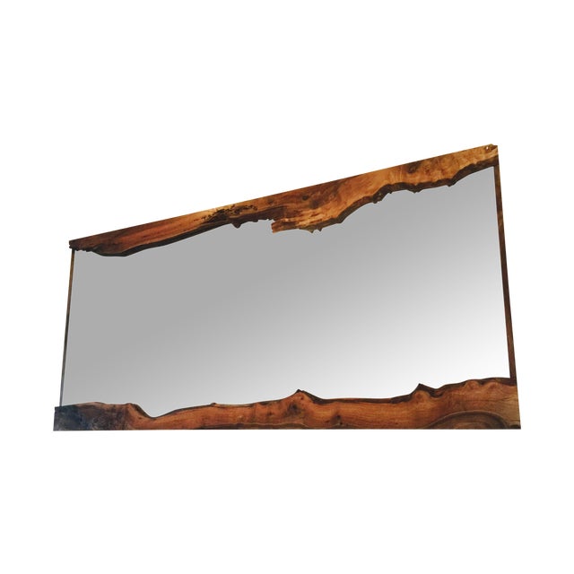 Live Edge Framed Mirror Black Walnut Chairish