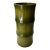 Mid 20th Century Avocado Green Bamboo Wood Vase For Sale