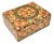Vintage Kashmiri Papier-Mâché Floral Box, Large Hand-Painted Indian Keepsake Box For Sale
