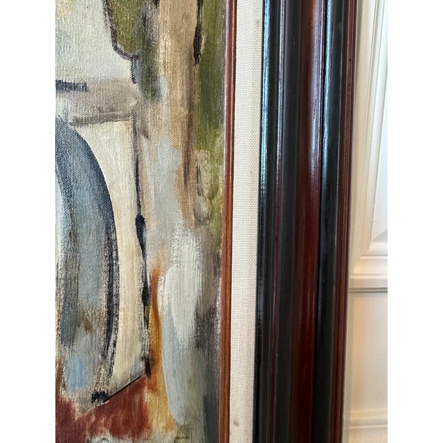 Vintage Large Lorraine Crawford Oil on Canvas Framed Abstract, Circa ...