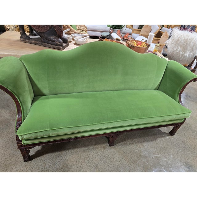 1960s Velvet Camelback Sofa of the James River Collection by Hickory Chair For Sale - Image 9 of 18