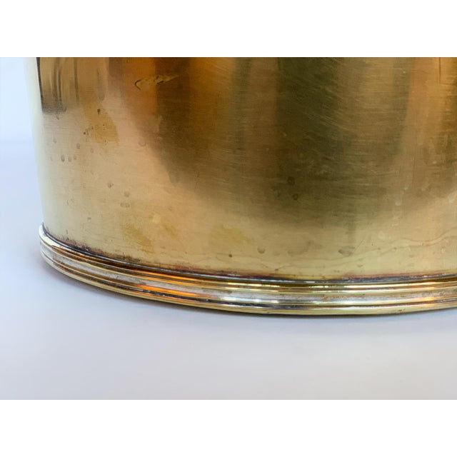 Vintage Brass Champagne Billecart-Salmon Ice Bucket For Sale - Image 10 of 13