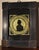 Verre eglomise' reverse painted silhouette, Continental, circa 1830s to 40s. The method was to paint the backside of the...