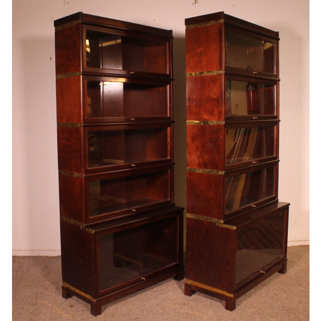Mahogany Stacking Bookcases, 1990s For Sale - Image 10 of 12