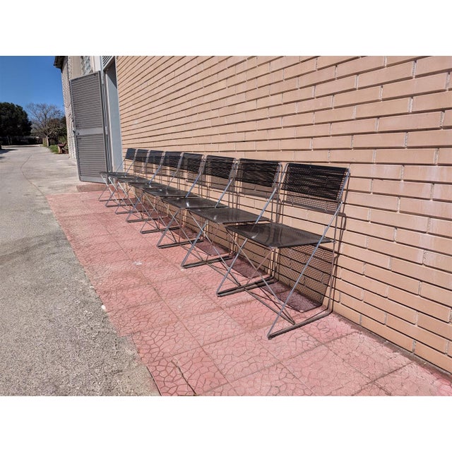 Contemporary Vintage Stackable Chairs, 1970s, Set of 8 For Sale - Image 3 of 11