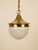Late Jugendstil Pendant Lamp in Brass and Opaline Glass, Vienna, Austria, 1900s For Sale - Image 3 of 11