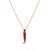 Orange Spirit Fish Orange Enamel Gold Necklace For Sale - Image 8 of 8