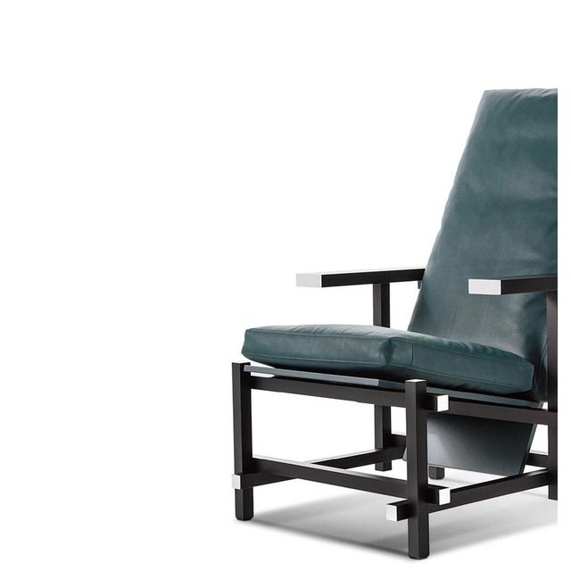 Black Red and Blue Armchair by Gerrit Thomas Rietveld for Cassina For Sale - Image 3 of 13