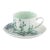 Set of 2 Tea Cups & Saucer Blue Marble For Sale