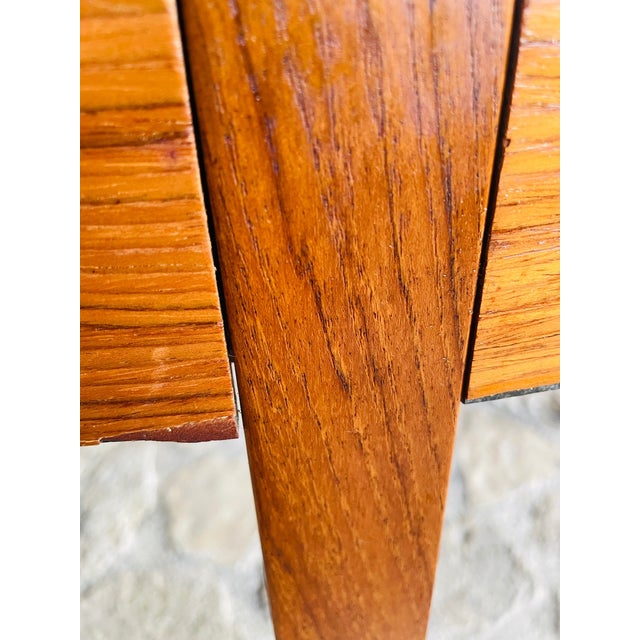 Mid-Century Extendable Teak Dining Table with Butterfly Leaf from Van Pelt, 1960s For Sale - Image 9 of 18