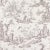Chinoiserie Sample - Schumacher Shengyou Toile Fabric in Driftwood For Sale - Image 3 of 3
