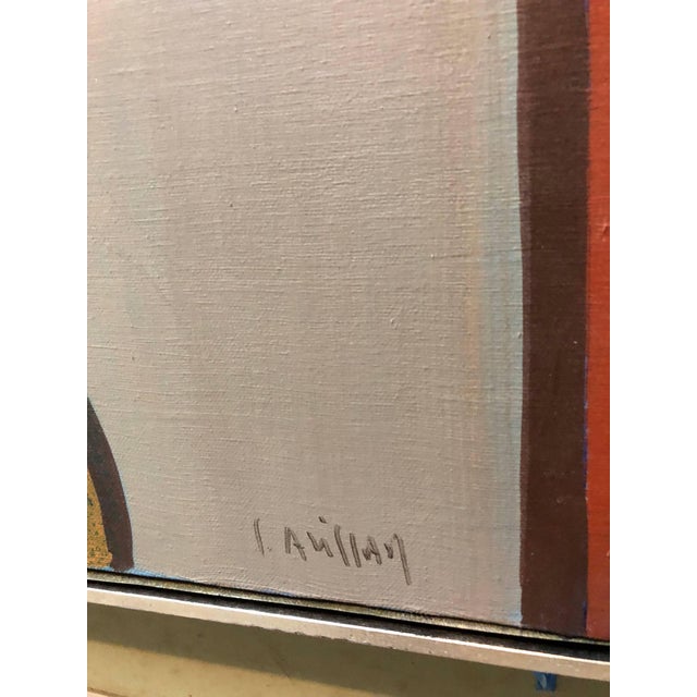 Simon AvissarSurrealist Woman Oil painting French-Moroccan Israeli Bezalel School Painter For Sale - Image 4 of 4