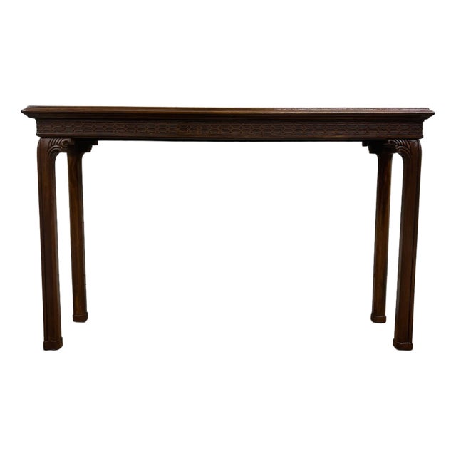 Vintage English Chippendale Style Console Table Sofa Table Hall Table For Sale