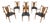Mid-Century Modern Walnut Cane Back Dining Chairs - Set of 6 For Sale