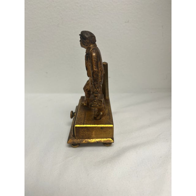 Figurative Antique 19th Century Continental Gilt Bronze "Bootblack" Figure For Sale - Image 3 of 6
