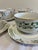 A festive vintage finds set of 6 Gibson Everyday cups and saucers in the "Christmas Holly" pattern, featuring hand-...