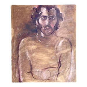 Late 20th Century Boho Chic Regone Pierokkis Signed Oil Painting