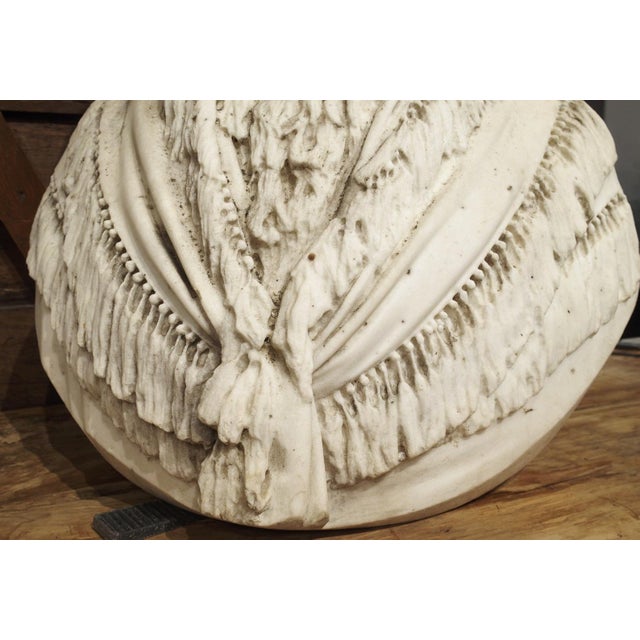Stone Important Antique Italian Carved Marble Bust of a Woman, by Giovanni Dupré, 1877 For Sale - Image 7 of 12