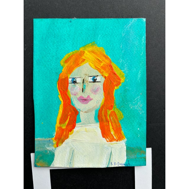 Expressionism “The Prodigal Son and Bridgette” Original Expressionist Portrait Paintings by Linda McDonough - a Pair For Sale - Image 3 of 7