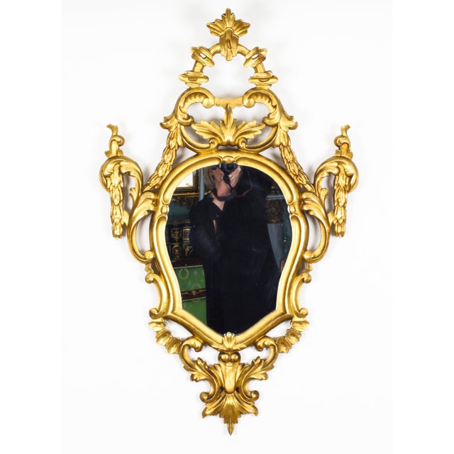 Antique Florentine Rococo Giltwood Mirrors, 1800s, Set of 2 For Sale - Image 4 of 18