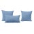 Contemporary Orange + Blue Outdoor Throw Pillows - Set of 3 For Sale - Image 3 of 3
