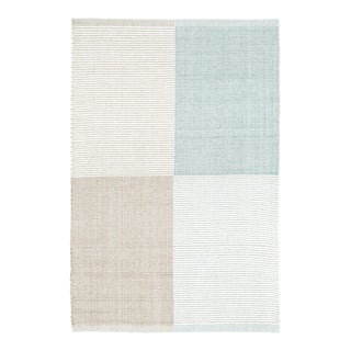 Bunny Williams for Dash & Albert Bo Blue Woven Cotton Rug, 7' 6" x 9' 6" For Sale