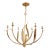Currey & Company Menefee Gilt Wrought Chandelier For Sale