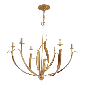 Currey & Company Menefee Gilt Wrought Chandelier