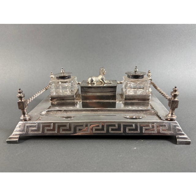 Art Deco English Inkwell in the style in Neo-Egyptian, 1890s For Sale - Image 11 of 11