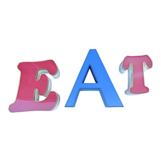 Vintage EAT Letters - Set of 3 For Sale