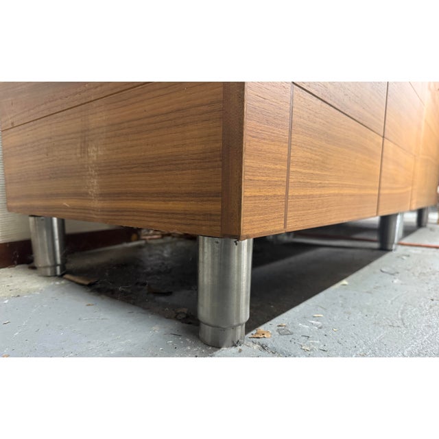 Late 20th Century Pair of Tall Industrial Style Executive Office Shelving Units For Sale - Image 11 of 14