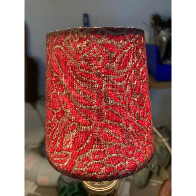 A clip top mini shade, hand made to order.measurements top.3” bottom 4” side 4” *** Please Note: if you purchase more than...