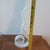 Mid-Century Modern Vintage 90s Murano Style Dancing Flame White Sparkle Ribbon Art Glass Sculpture For Sale - Image 3 of 8