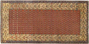 1900s Antique Persian Malayer Oriental Rug - 3’6"x6’9"