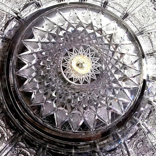 Bohemian Queen Anne's Lace Centerpiece Bowl Tidbit Dish 14" For Sale - Image 12 of 12