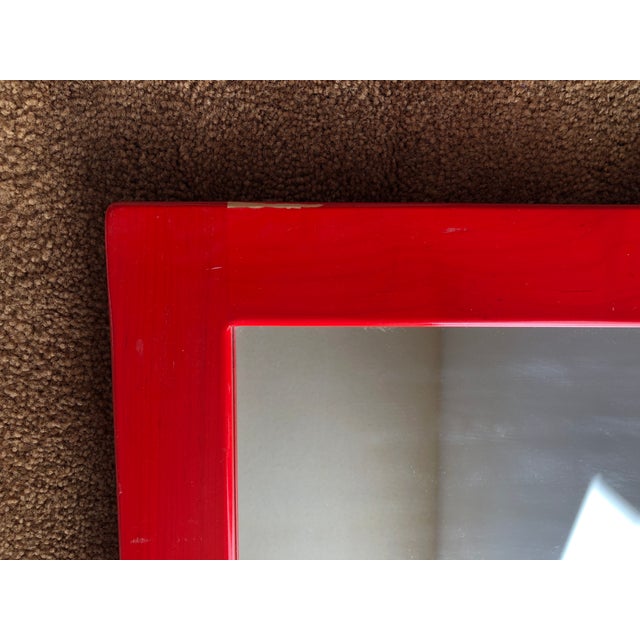 Modern 1970s Simmons Red Modern Vanity Mirror For Sale - Image 3 of 7