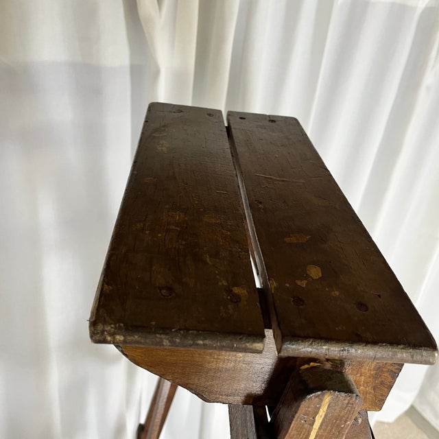 1950s Large Wooden Painters Stepladder, 1940s For Sale - Image 5 of 13