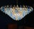 1990s Sapphire Colored Murano Glass Poliedri Chandelier For Sale - Image 5 of 15
