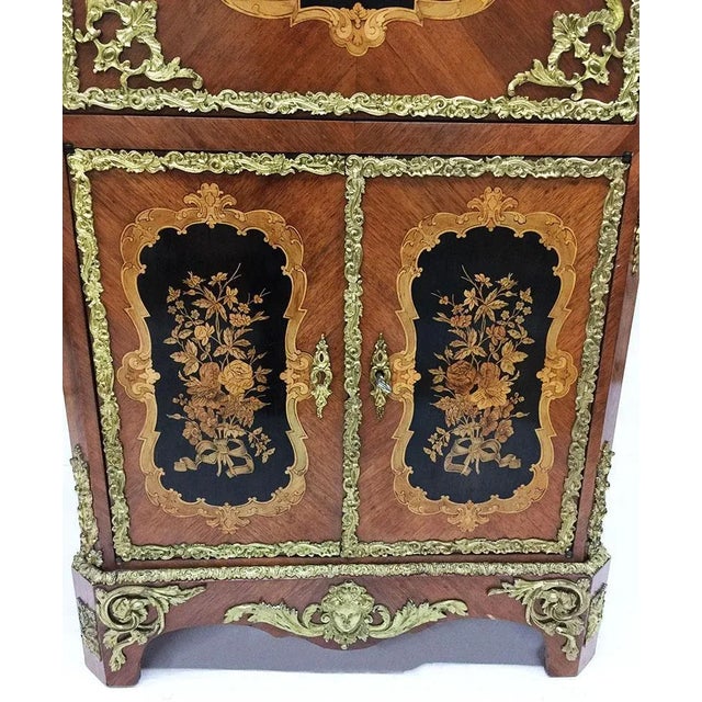 Antique Marquetry Children's Bureau Secretary For Sale - Image 11 of 12