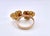 Lavender Antique 14k Yellow Gold Double Pansy Brooch With Diamonds, Circa 1960s, Size 6.25 For Sale - Image 8 of 8