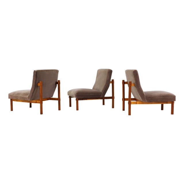 Model 869 Architectural Lounge Chairs from Cassina, Italy, 1960s, Set of 3 For Sale