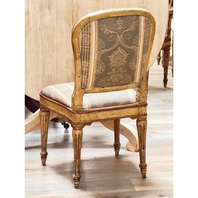 Fourteen Italian Louis XVI Period Laccatura Dining Chairs, 18th C. For Sale - Image 10 of 11