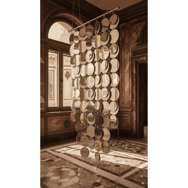 Glass Hipsteria Gold Maxi Modular Wall Mirror by GTG Design Couture For Sale - Image 7 of 13