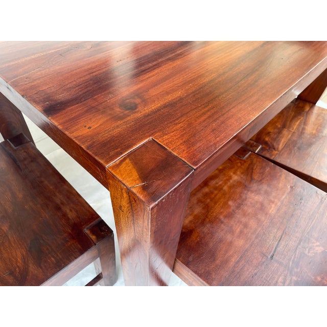 Modernist Table and Chairs in Rosewood, 1970s, Set of 6 For Sale - Image 11 of 18