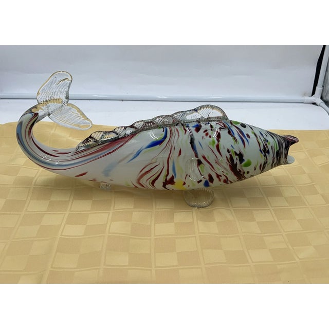 Murano Vintage Murano Style Glass Fish Figurine For Sale - Image 4 of 6