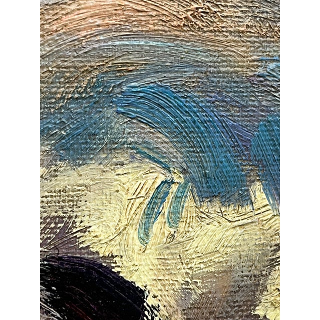 Antique 1920s Impressionistic Oil on Canvas Beach Scene For Sale In Cleveland - Image 6 of 12
