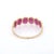 Metal Ruby Half Eternity Band in 18 Karat Yellow Gold Size 5 For Sale - Image 7 of 11