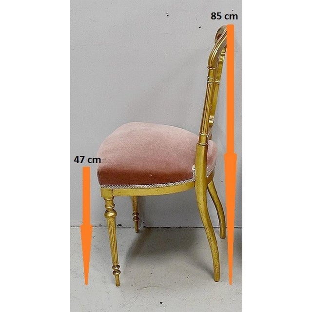 Wood Set of Napoleon III Giltwood Chairs, Late 19th Century For Sale - Image 7 of 18